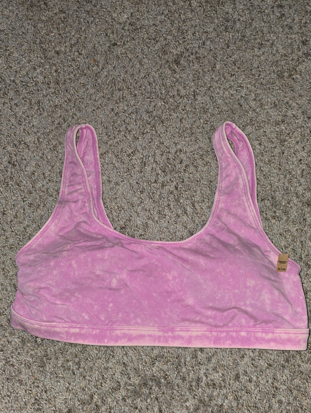 Pink Victorias Secret Tie-Dye Light Pink Scoop Bralette Size Extra Large New